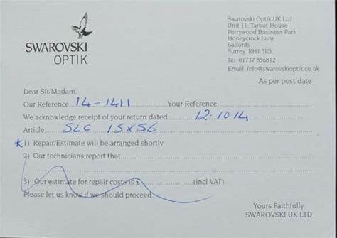 swarovski binocular warranty service.